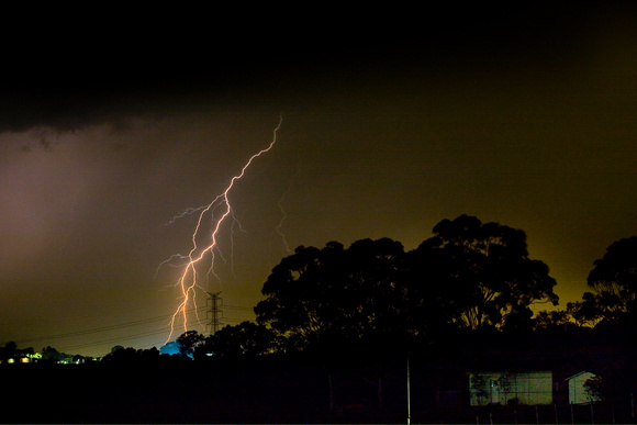 Lightning over Glenmore Park